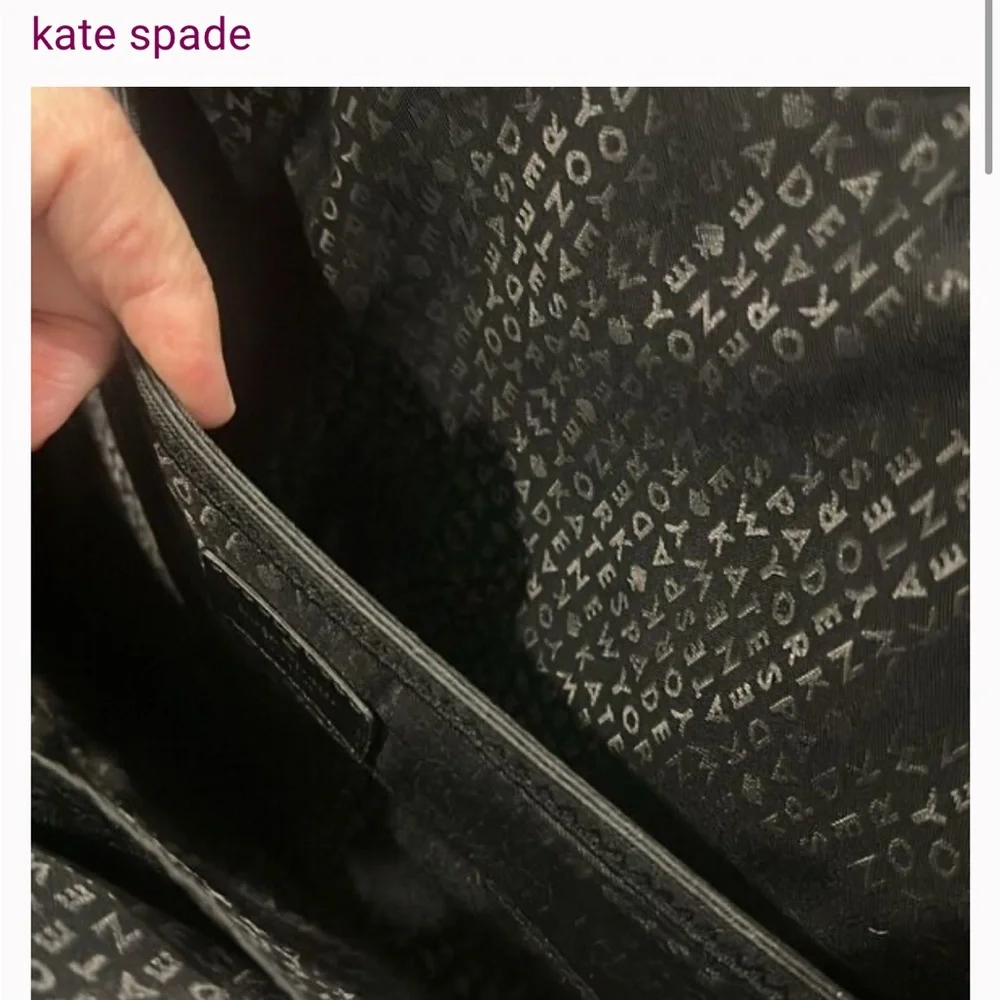 Kate Spade Black Backpack with Gold Accents